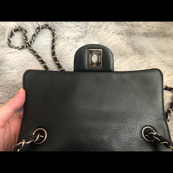 ❤️SOLD❤️ Chanel Rectangular Mini Flap Black caviar with SHW - Picture 6 of 16